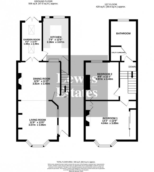 Floorplan for Talbot Terrace, Lewes