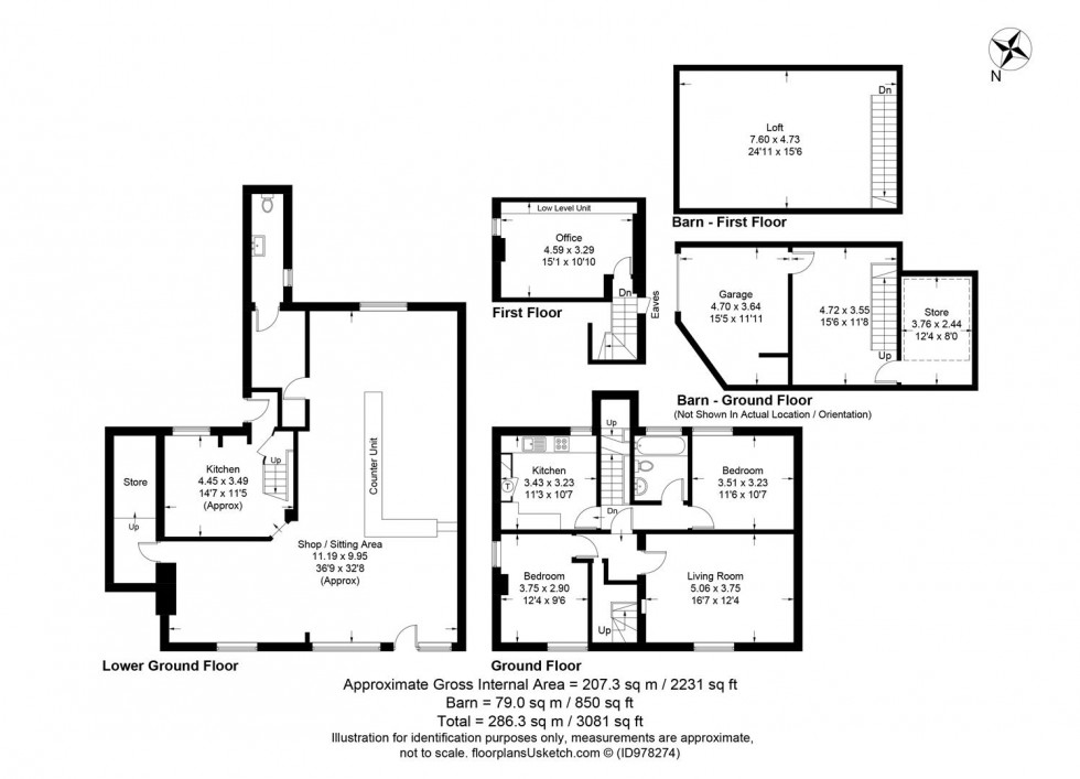 Floorplan for The Village Shop, Coldharbour Road, Upper Dicker, Hailsham