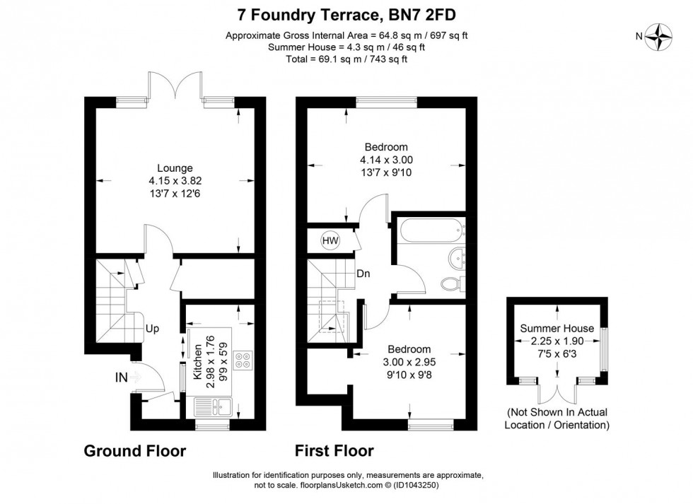 Floorplan for Foundry Lane, Lewes