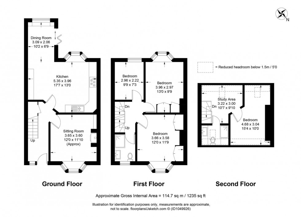 Floorplan for Manor Terrace, Lewes