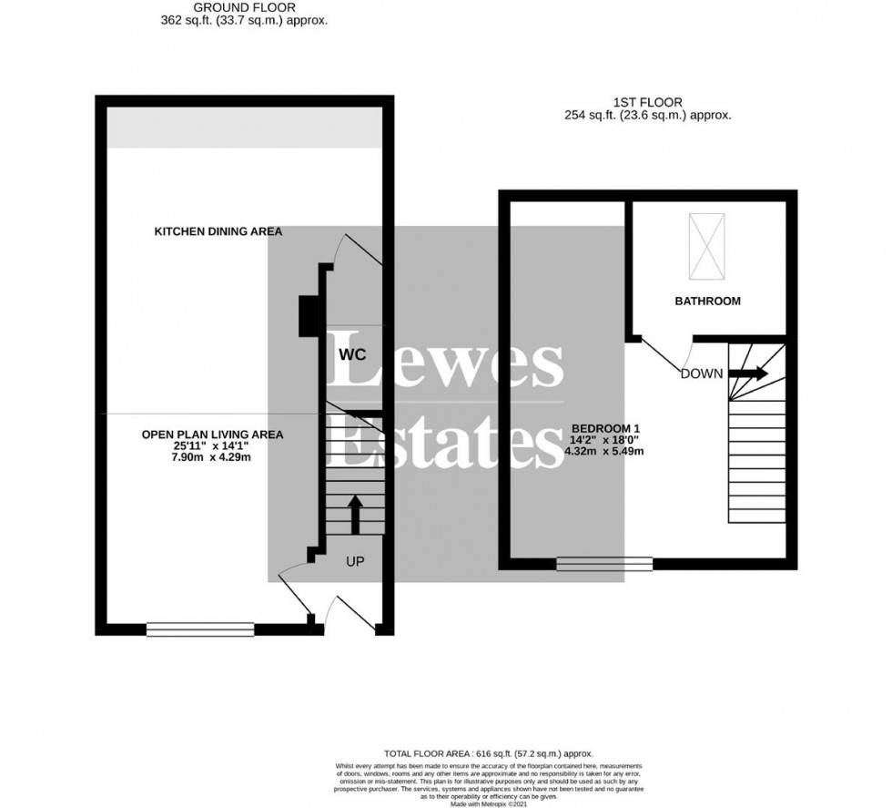 Floorplan for Foundry Passage, Lewes