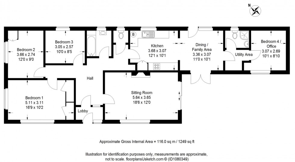 Floorplan for Church Lane, Kingston, Lewes