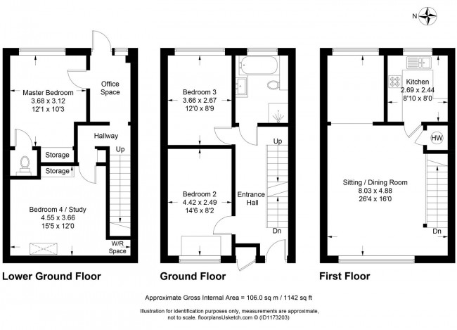Floorplan for Nevill Terrace, Lewes