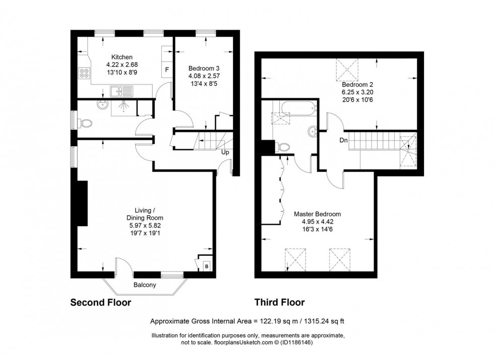 Floorplan for St. Annes Crescent, Lewes