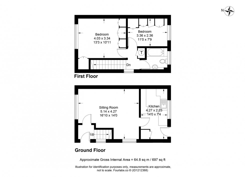 Floorplan for Beckett Way, Lewes