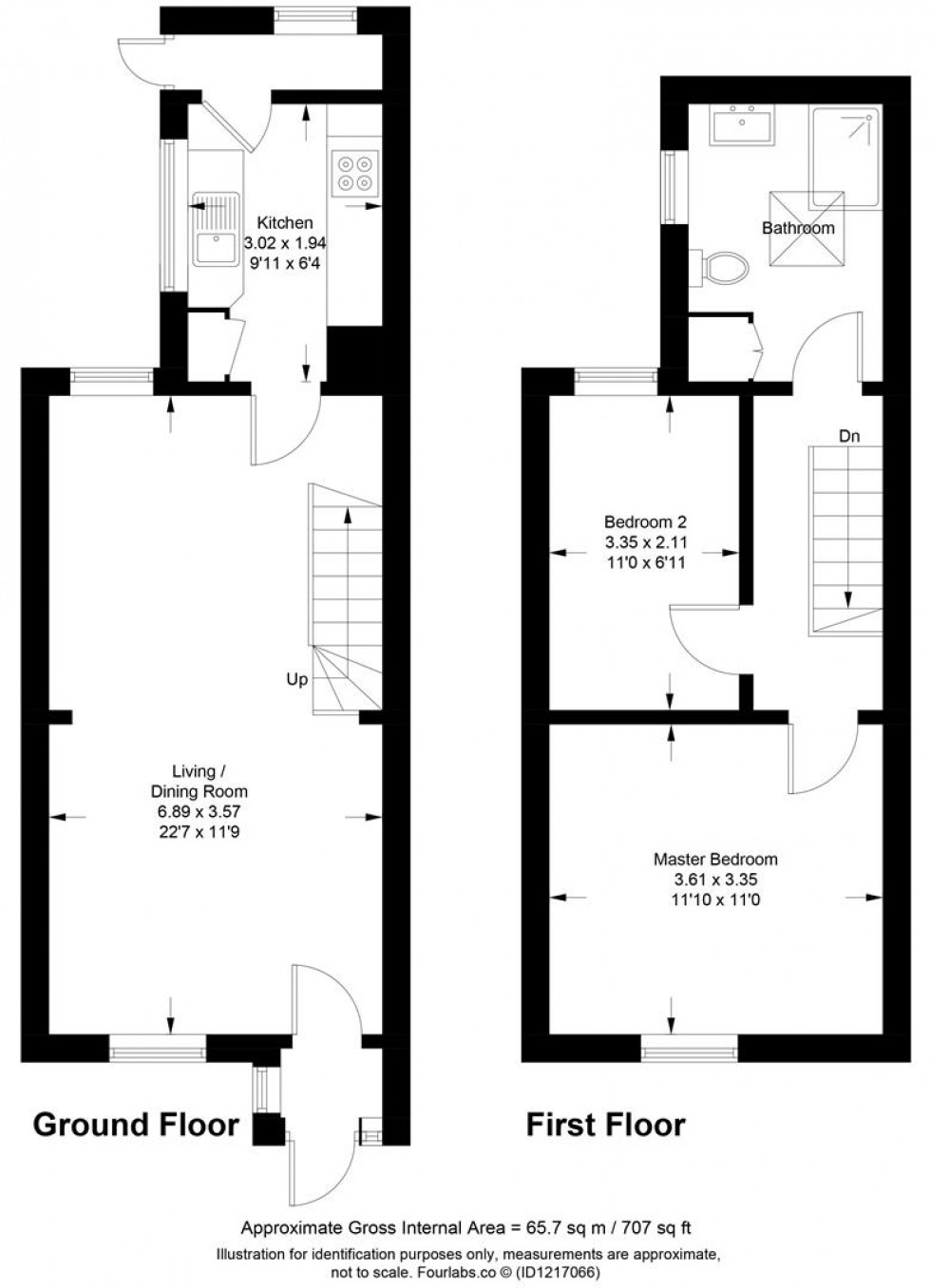 Floorplan for Southdown Place, Lewes