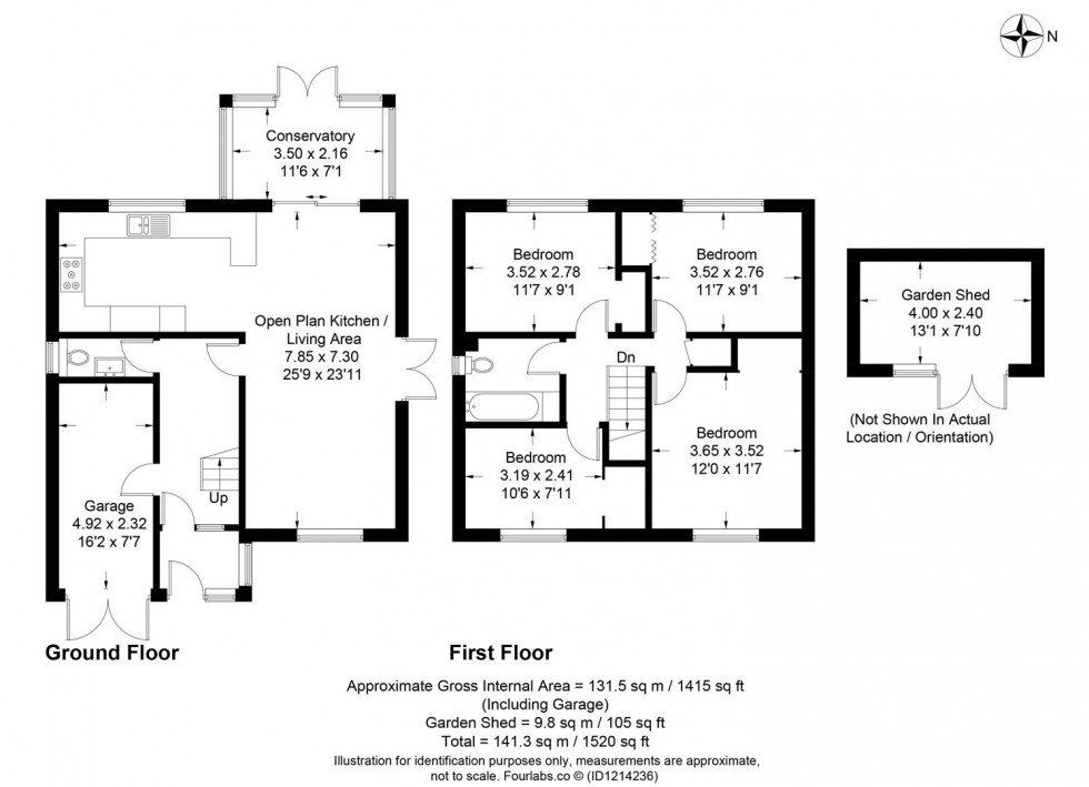 Floorplan for Christie Avenue, Ringmer, Lewes
