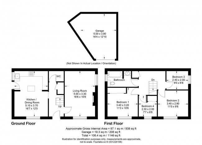 Floorplan for Mantell Close, Lewes