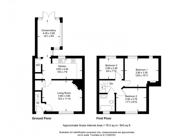 Floorplan for Lee Road, Lewes