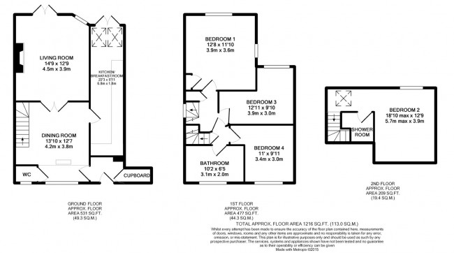 Floorplan for High Street, Lewes