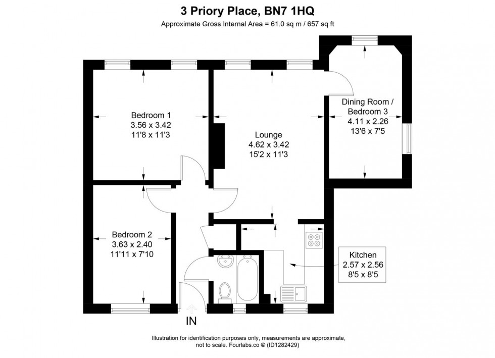 Floorplan for Priory Street, Lewes