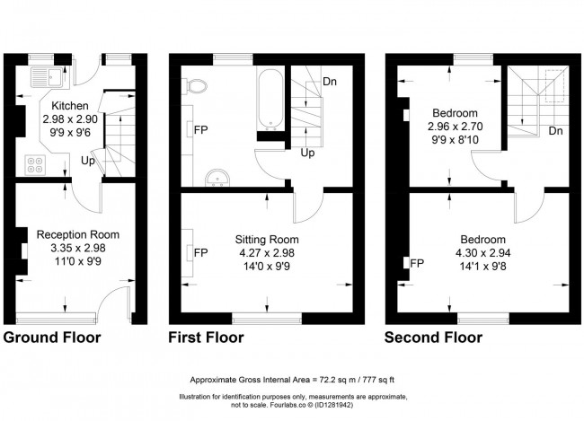 Floorplan for Wellington Cottages, Cooksbridge