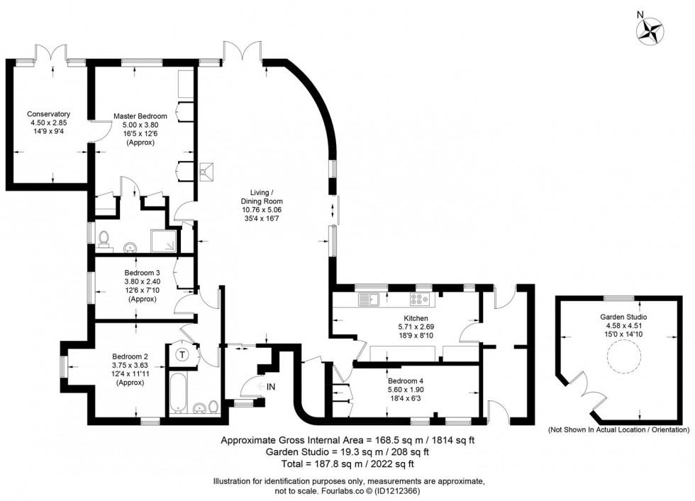 Floorplan for The Street, Rodmell, Lewes