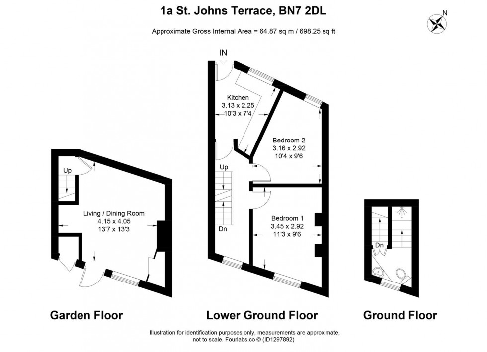 Floorplan for St. Johns Terrace, Lewes