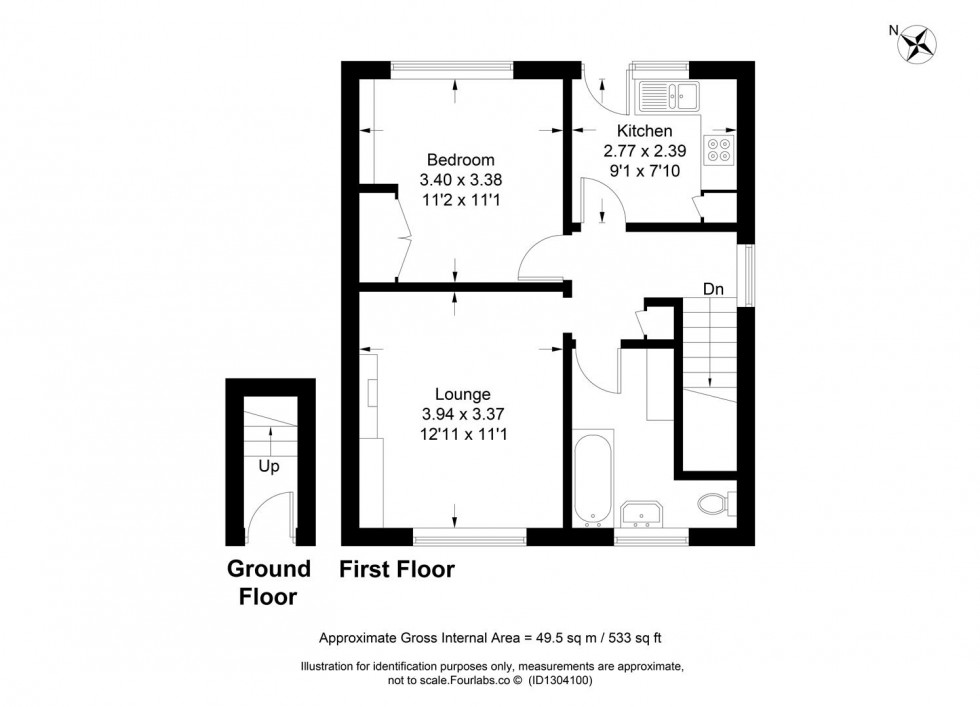 Floorplan for Orchard Road, Lewes