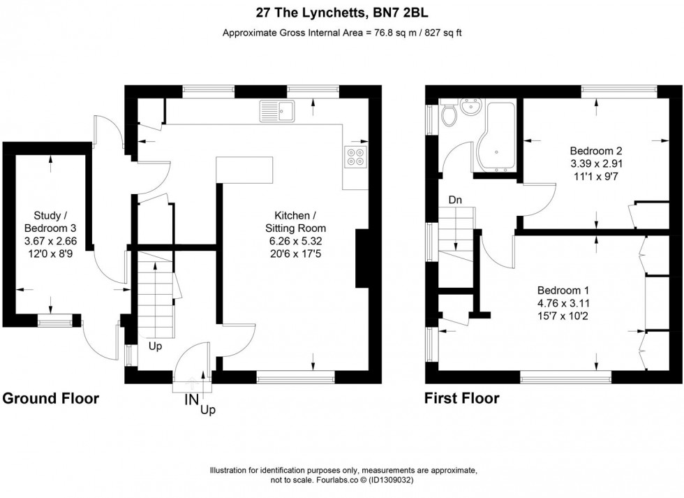 Floorplan for The Lynchets, Lewes